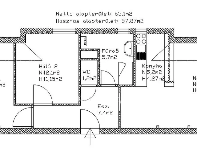 Kiadó lakás Tiszafüred 57 nm