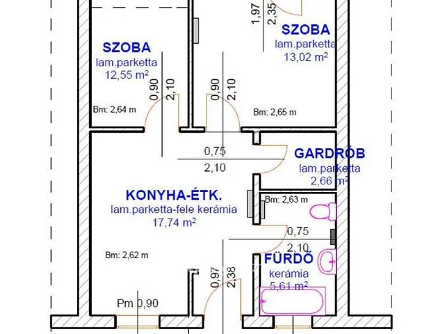 Kiadó lakás Tiszafüred 52 nm