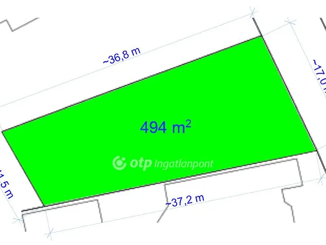 Eladó telek Tiszafüred 494 nm