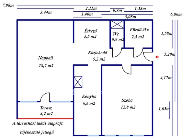 Eladó lakás Szolnok, Széchenyi lakótelep 51 nm