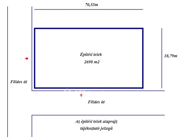 Eladó telek Helvécia 2750 nm