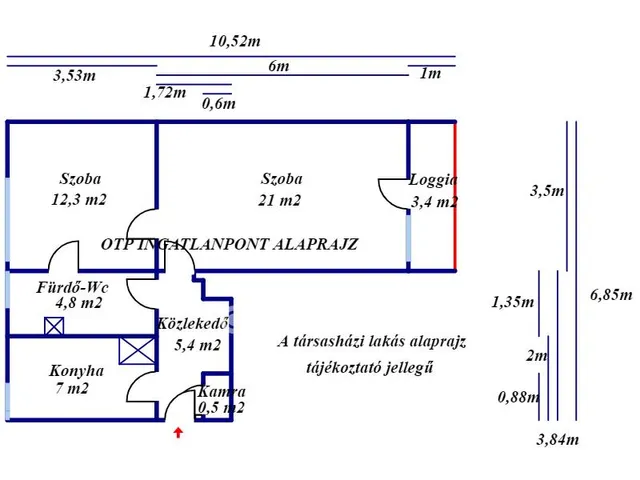 Eladó lakás Szolnok 53 nm