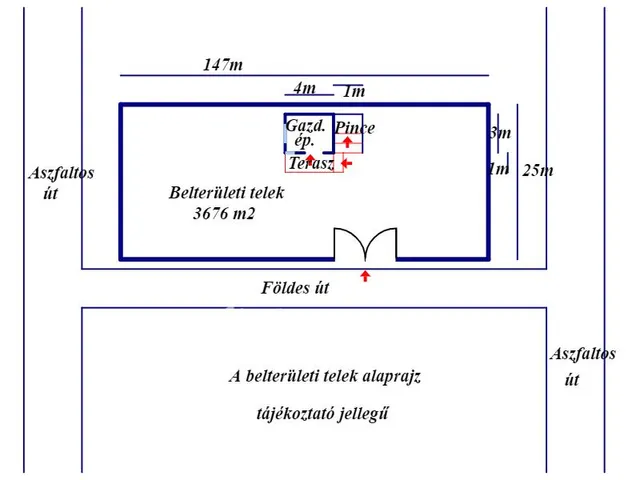 Eladó telek Tápiószőlős 3676 nm