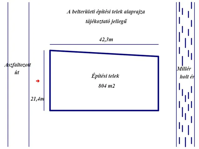 Eladó telek Besenyszög 802 nm