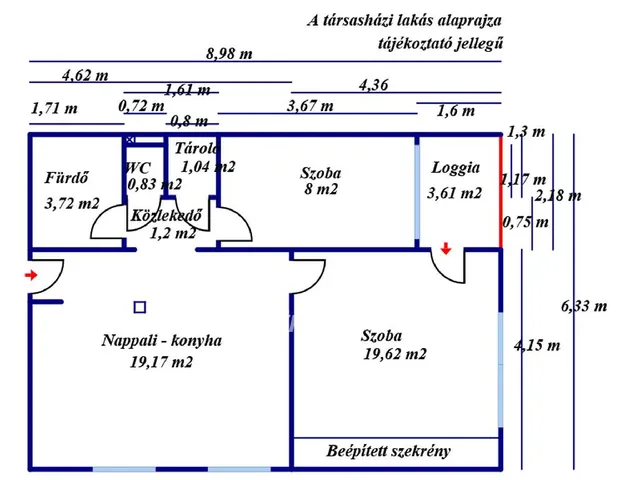 Eladó lakás Kiskunfélegyháza, Petőfi-lakótelep 54 nm