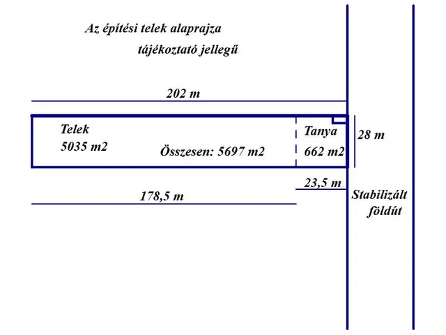 Eladó telek Csévharaszt 5697 nm