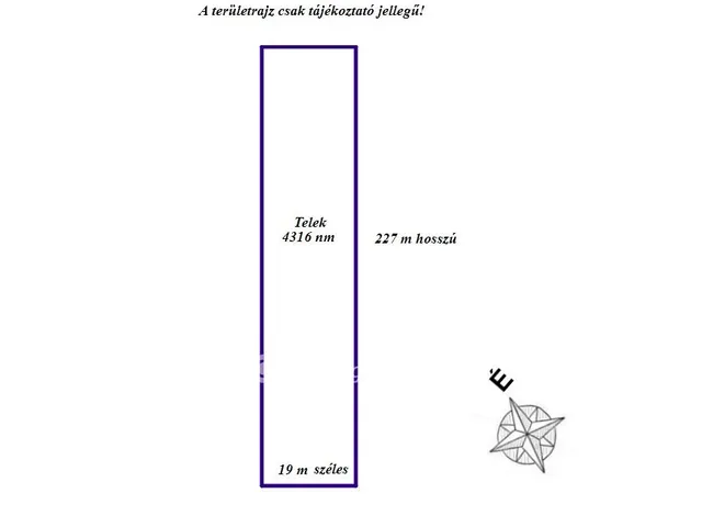 Eladó telek Pusztavacs 4316 nm