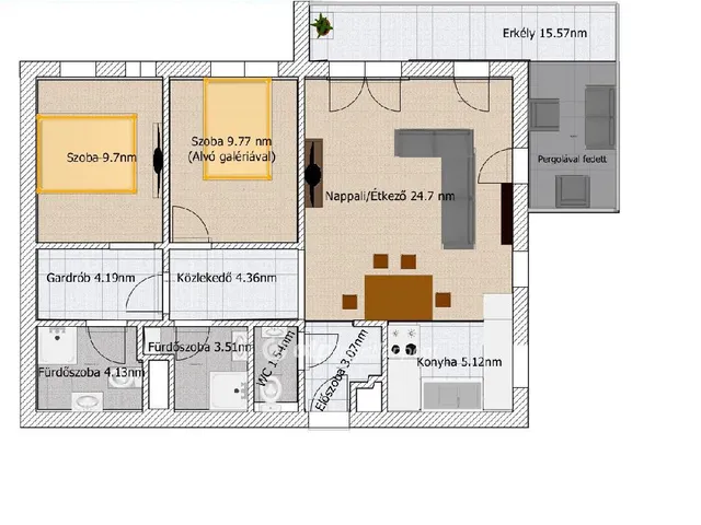 Eladó lakás Budapest XI. kerület 70 nm