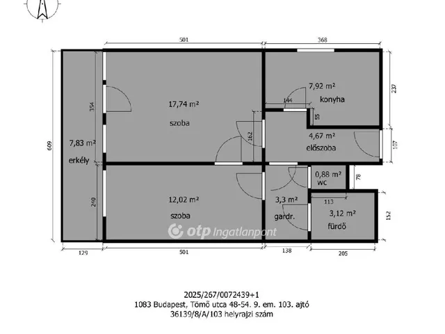Eladó lakás Budapest VIII. kerület 55 nm