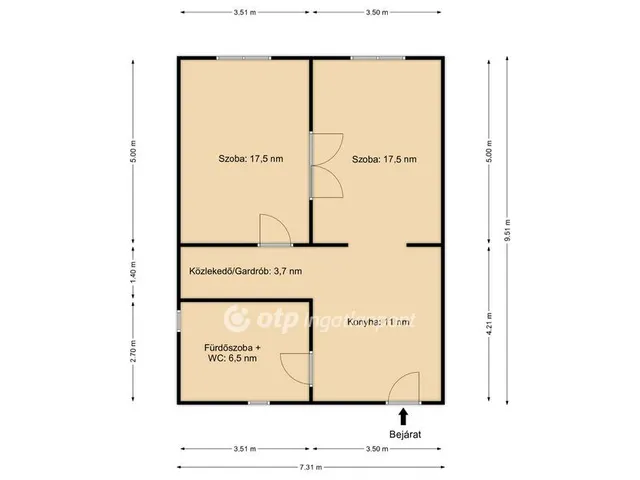 Eladó lakás Budapest XIII. kerület 55 nm