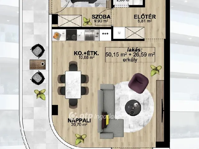 Eladó lakás Siófok 50 nm