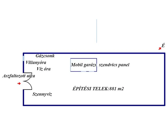 Eladó telek Békéscsaba 881 nm