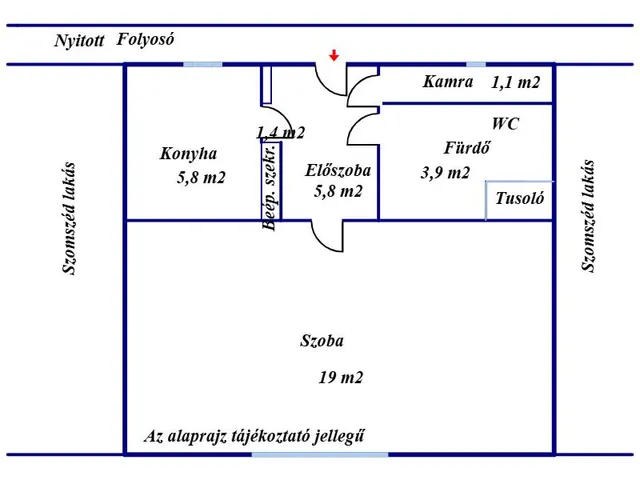 Eladó lakás Békés, Belváros 37 nm
