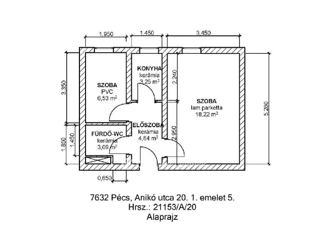 Eladó lakás Pécs 36 nm