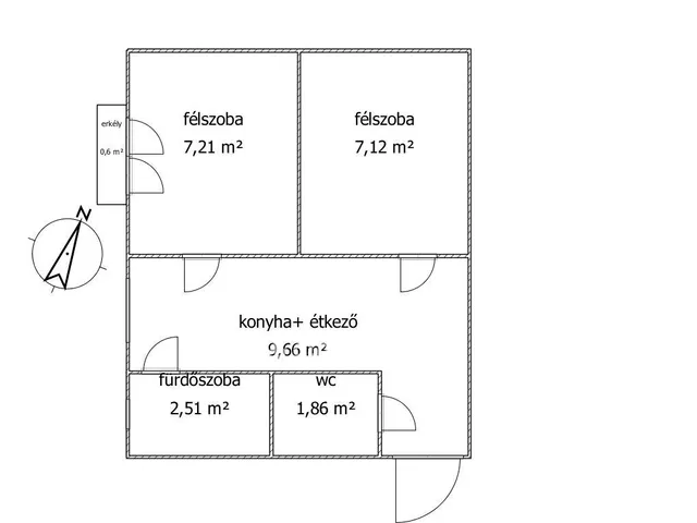 Eladó lakás Komló 34 nm