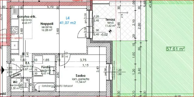 Eladó lakás Győr, Szabadhegy 46 nm