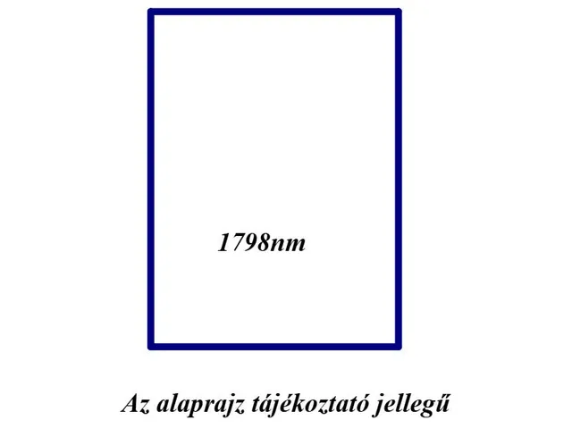 Eladó telek Tényő 1798 nm