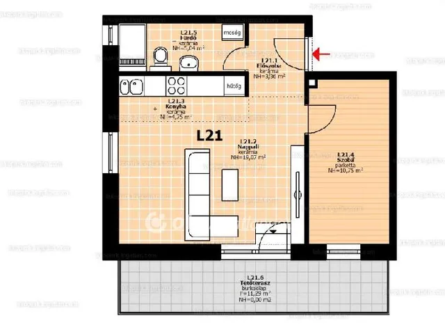 Eladó lakás Hegyeshalom 43 nm