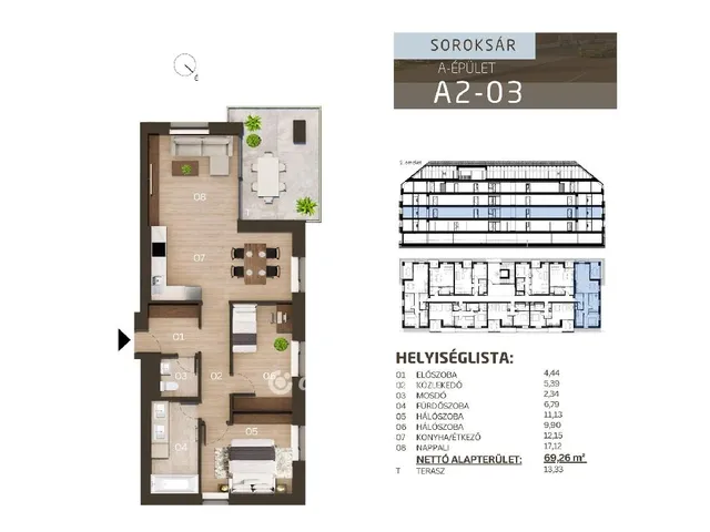 Eladó lakás Budapest XXIII. kerület, Soroksár 75 nm
