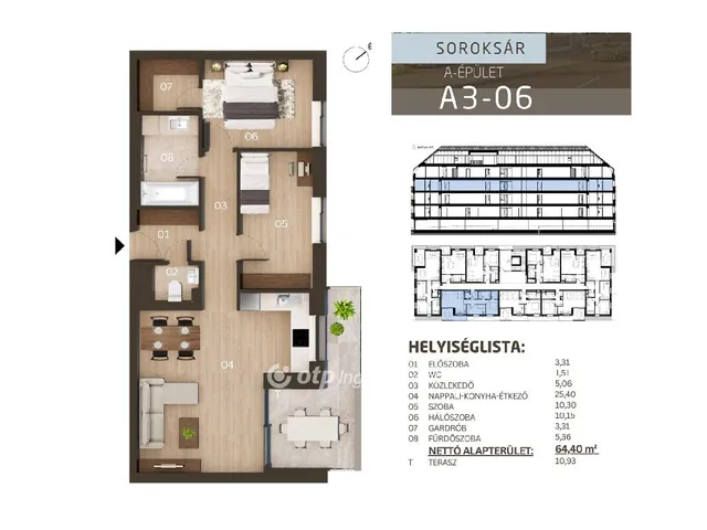 Eladó lakás Budapest XXIII. kerület, Soroksár 69 nm