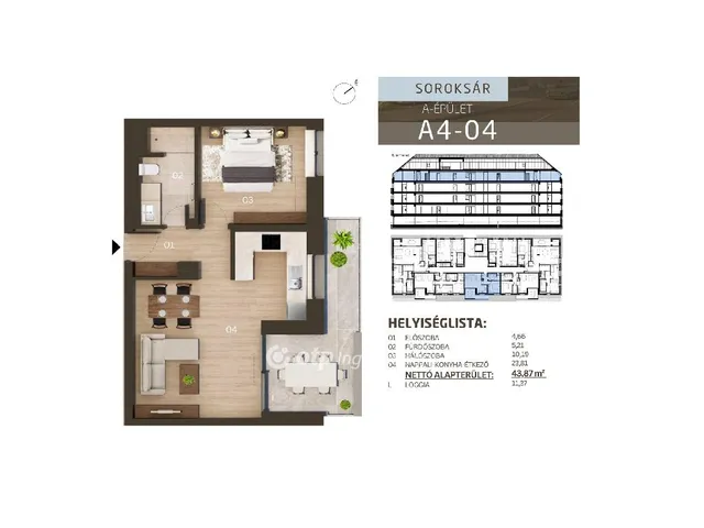 Eladó lakás Budapest XXIII. kerület, Soroksár 49 nm