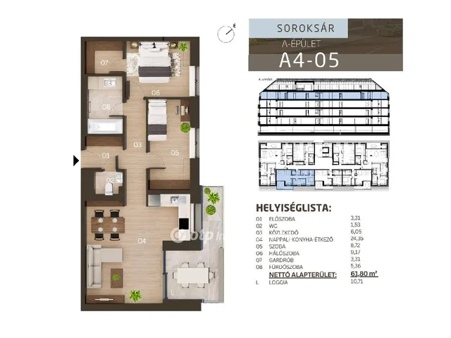 Eladó lakás Budapest XXIII. kerület, Soroksár 67 nm