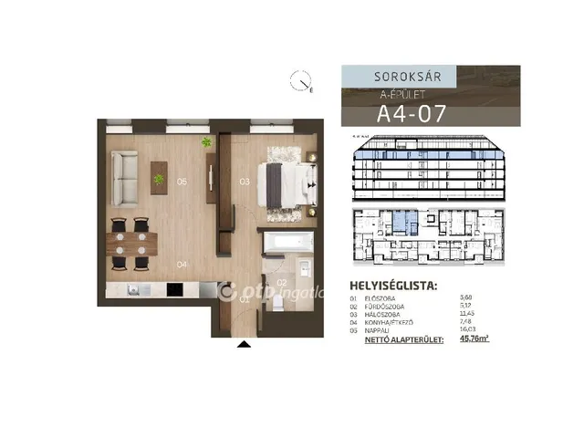 Eladó lakás Budapest XXIII. kerület, Soroksár 45 nm