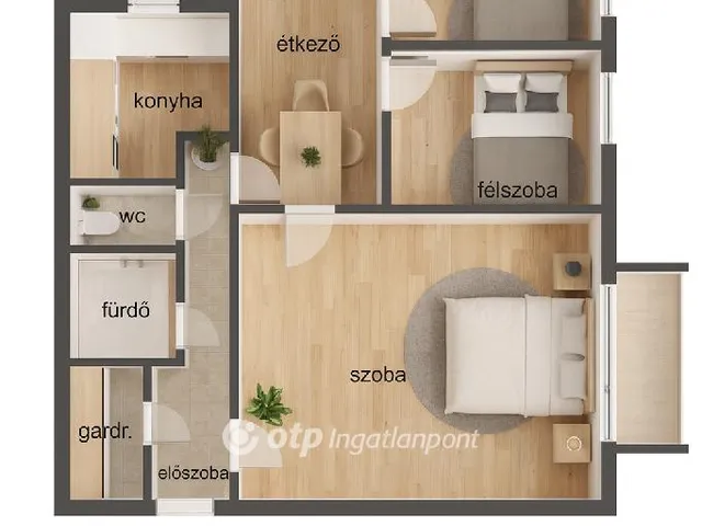 Eladó lakás Budapest XXI. kerület, Királymajor 58 nm