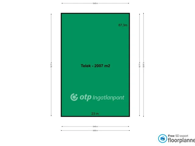 Eladó telek Budapest XVII. kerület, Rákoscsaba 2007 nm