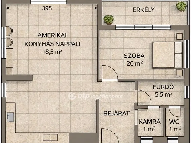 Eladó lakás Budapest XXI. kerület 47 nm