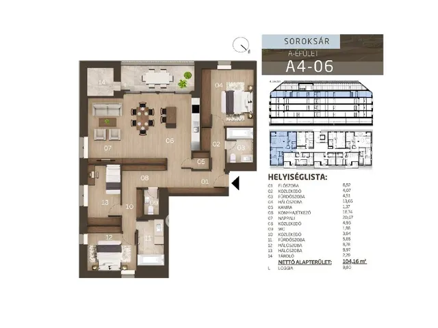 Eladó lakás Budapest XXIII. kerület, Soroksár 109 nm