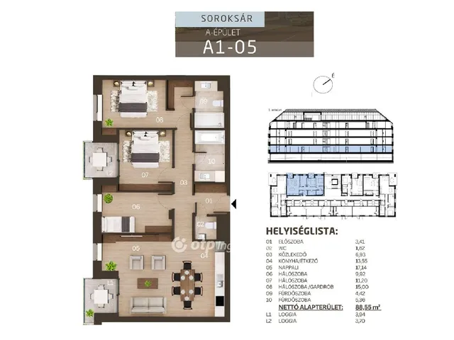 Eladó lakás Budapest XXIII. kerület, Soroksár 92 nm