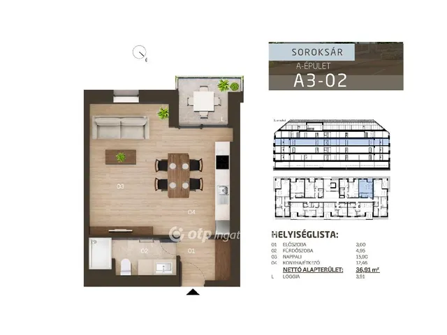 Eladó lakás Budapest XXIII. kerület, Soroksár 38 nm