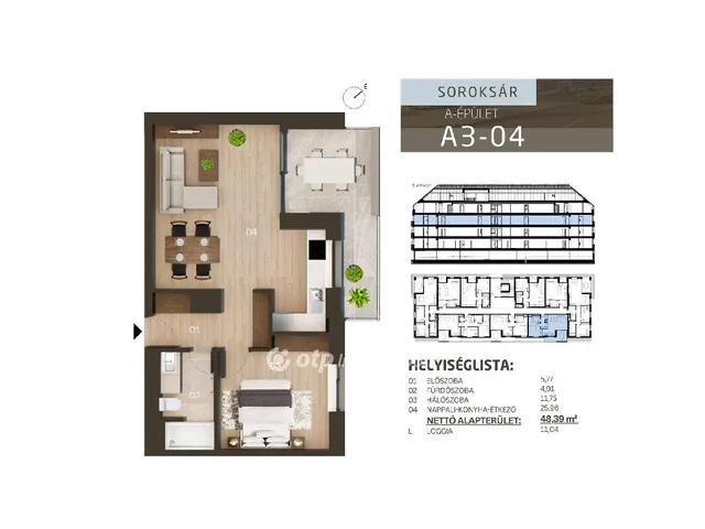 Eladó lakás Budapest XXIII. kerület, Soroksár 53 nm