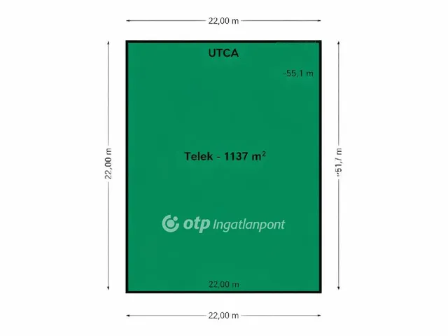 Eladó telek Budapest XV. kerület, Rákospalota 1137 nm