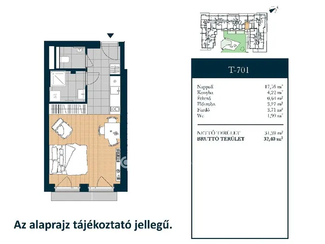 Eladó lakás Budapest XIII. kerület 32 nm