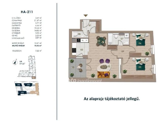 Eladó lakás Budapest III. kerület 75 nm
