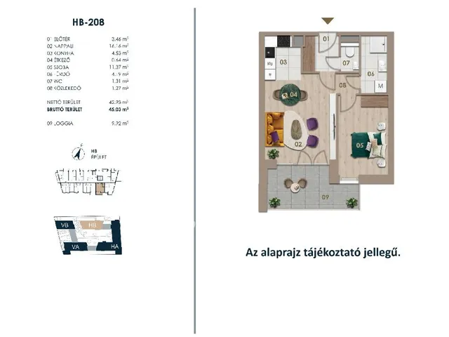 Eladó lakás Budapest III. kerület 45 nm