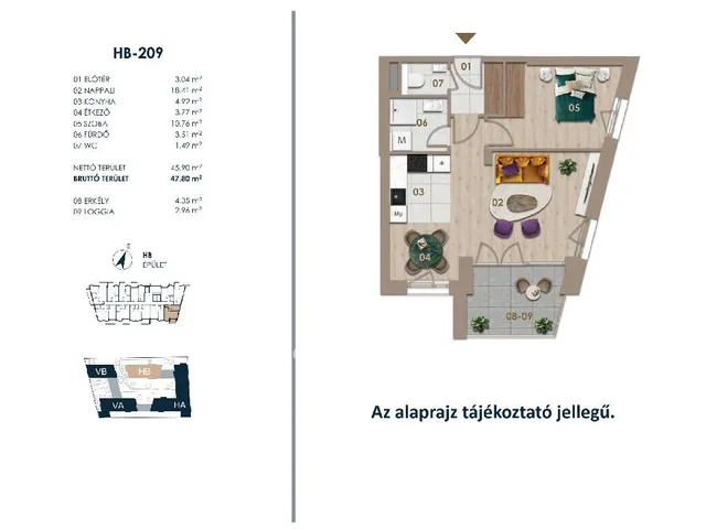 Eladó lakás Budapest III. kerület 47 nm