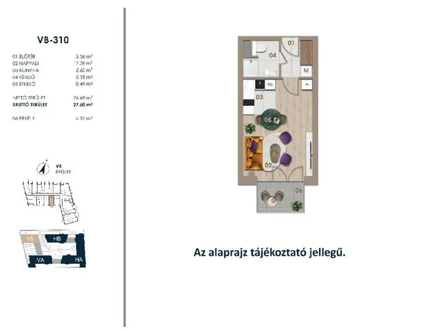 Eladó lakás Budapest III. kerület 27 nm