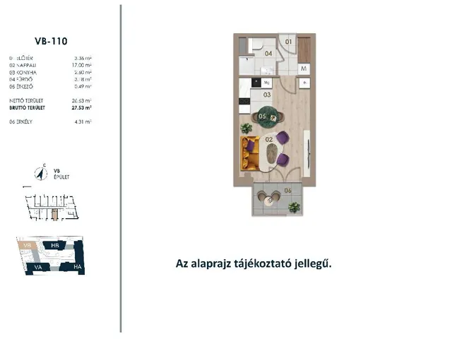 Eladó lakás Budapest III. kerület 27 nm