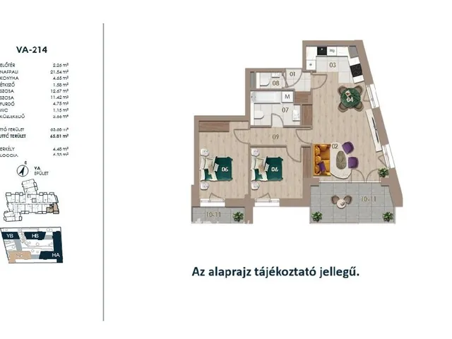 Eladó lakás Budapest III. kerület 65 nm