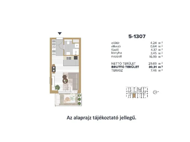 Eladó lakás Budapest III. kerület 30 nm