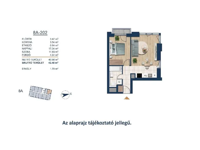 Eladó lakás Budapest III. kerület 42 nm