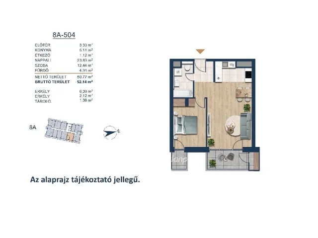 Eladó lakás Budapest III. kerület 52 nm