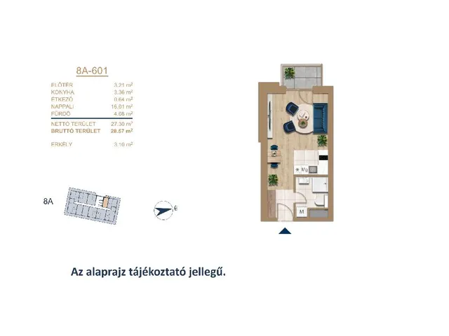 Eladó lakás Budapest III. kerület 28 nm