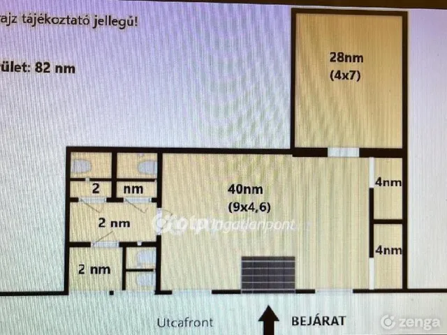 Kiadó kereskedelmi és ipari ingatlan Budapest IX. kerület 82 nm