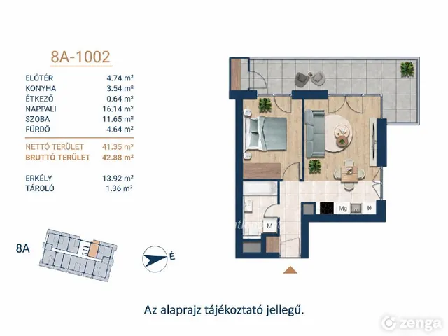 Eladó lakás Budapest III. kerület 42 nm