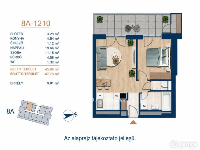 Eladó lakás Budapest III. kerület 47 nm