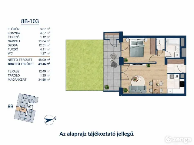 Eladó lakás Budapest III. kerület 49 nm